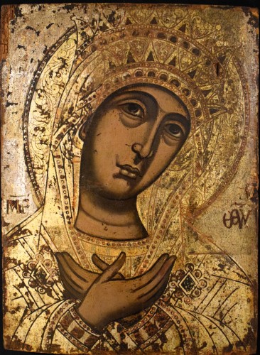 La Vierge de l'Annonciation, Icône grecque du XVIIe siècle - Louis XIV